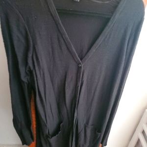 Black long cardigan